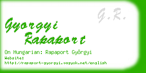 gyorgyi rapaport business card